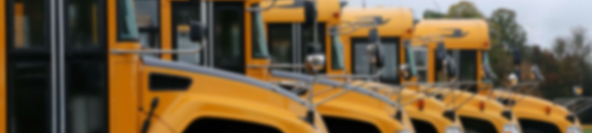 Blurred photo of a yellow school bus driving down a rural country road in fall
