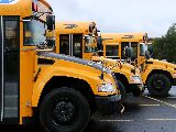 Yellow School Buses belonging to Aksamit Transportation, Inc.